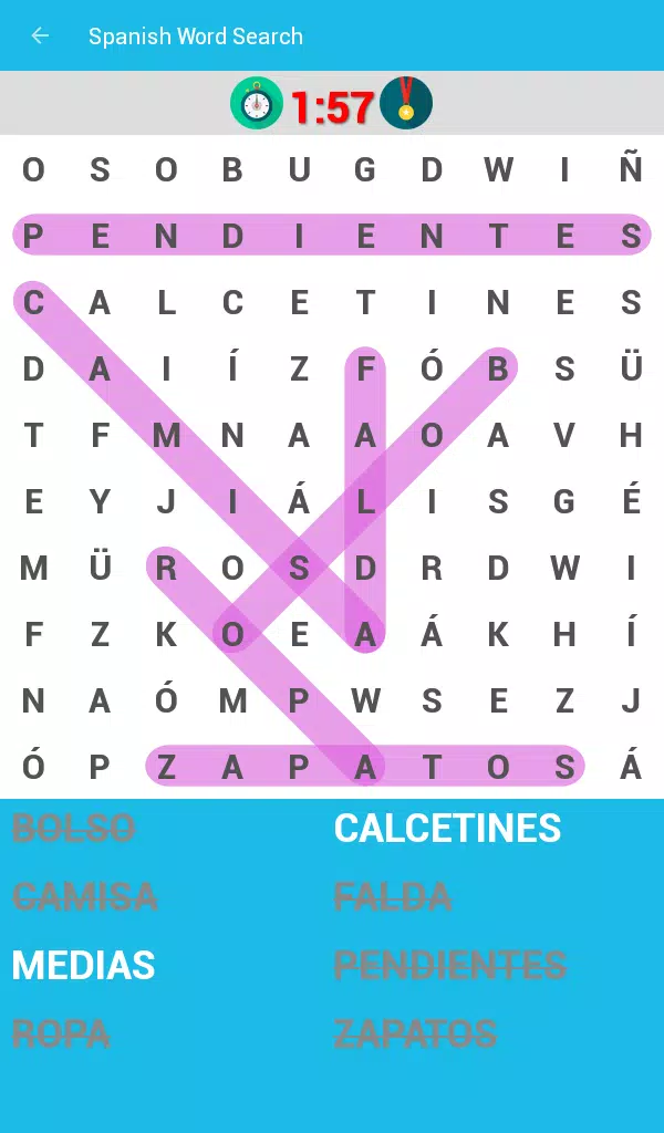 Spanish Word Search Game ภาพหน้าจอ 3