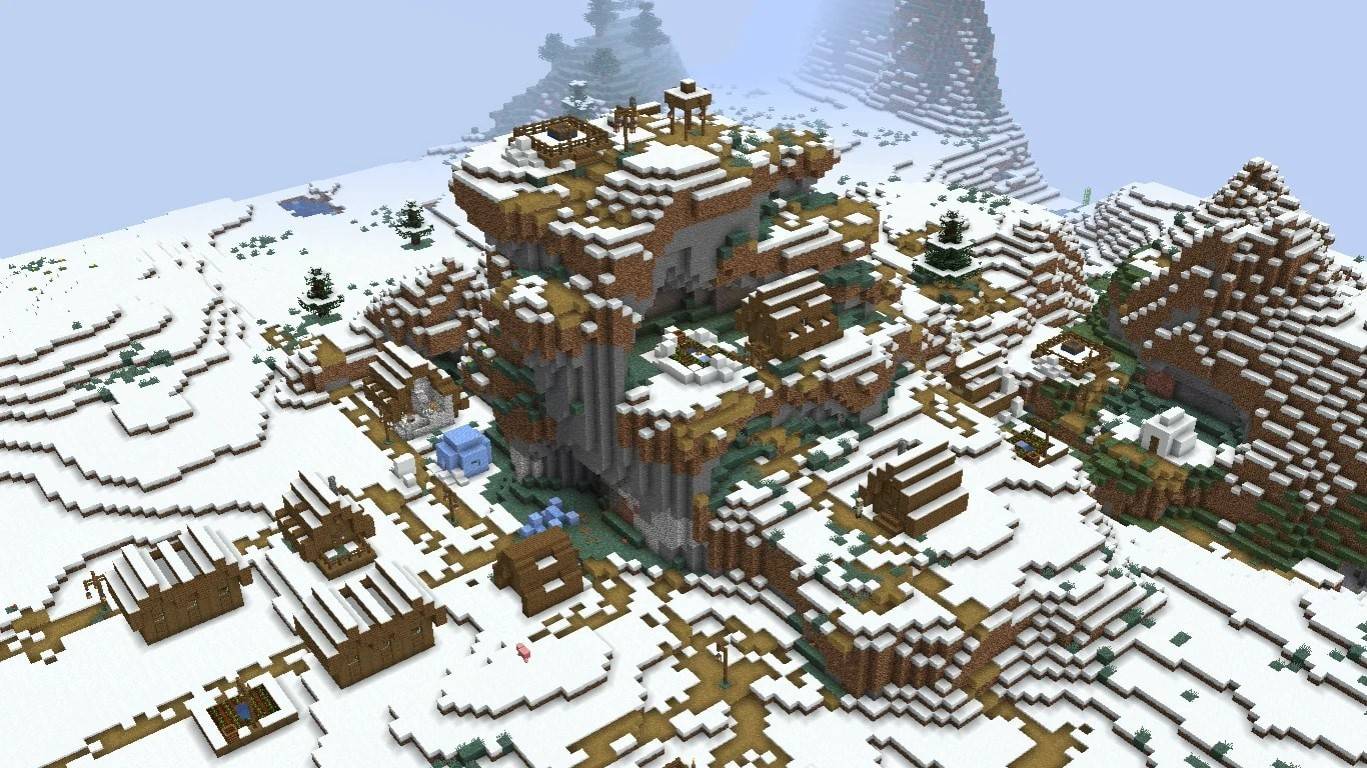 Semilla de bioma de nieve de Minecraft