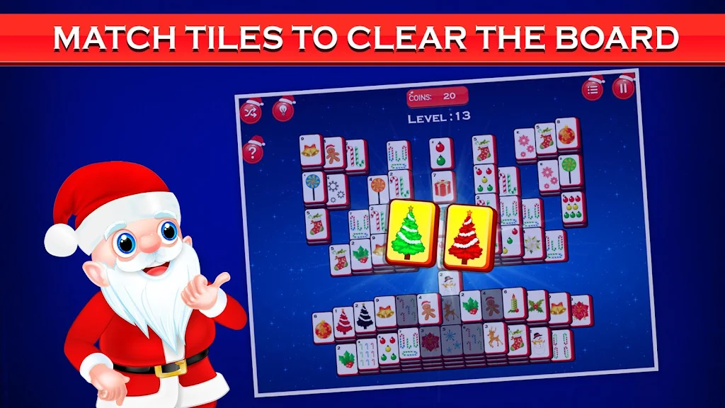 Mahjong Deluxe - Christmas Fun Tangkapan skrin 1