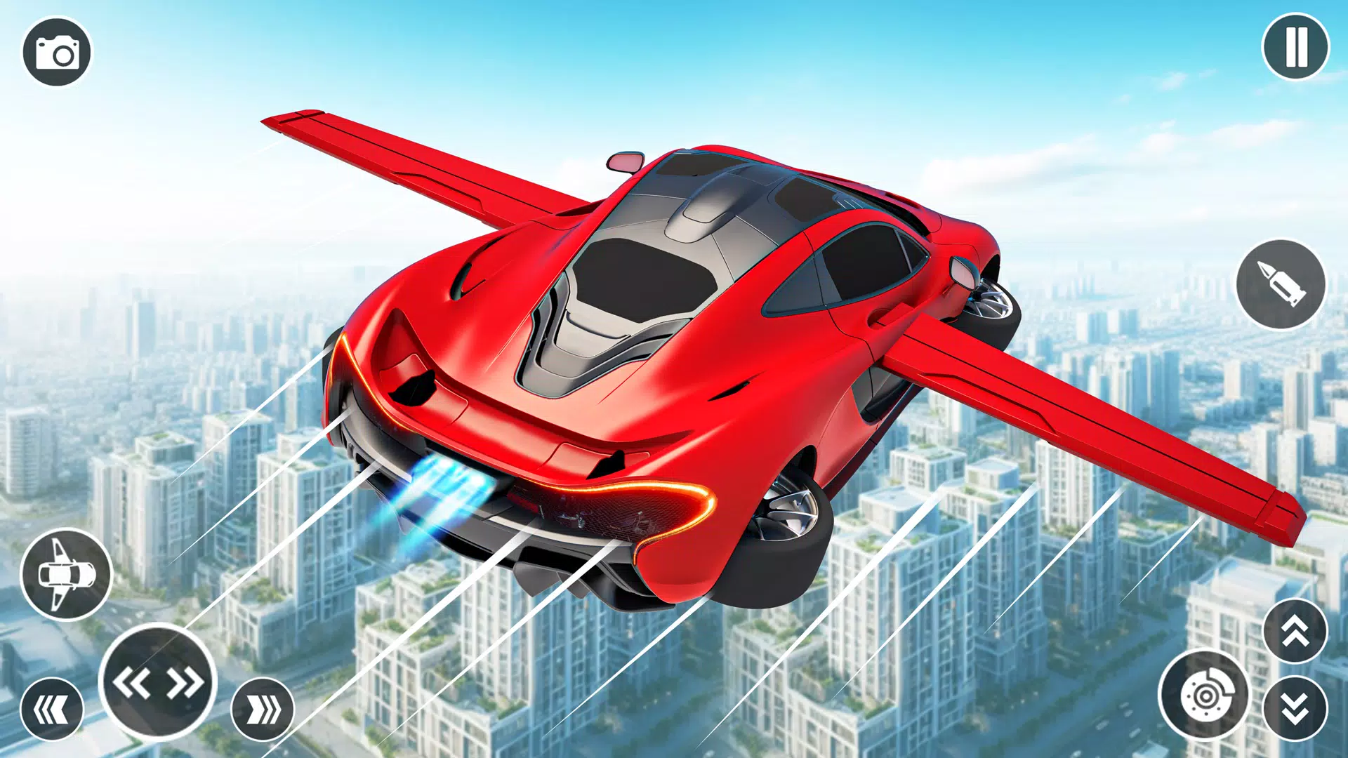 Schermata Flying Car Robot Shooting Game 0