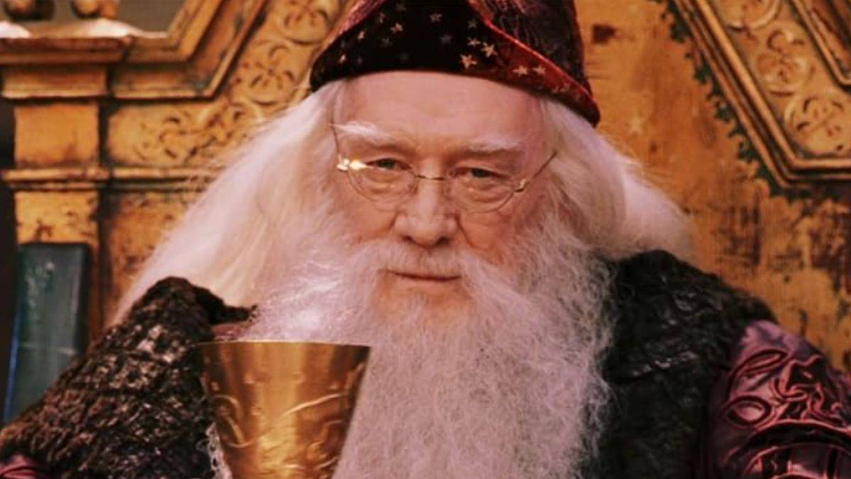 Richard Harris jako Dumbledore w Harrym Potterze i Kamieniu Czarnoksiężnika