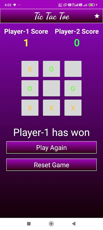 Tic Tac Toe Game App Screenshot 1