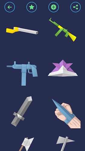 Armas de origami de papel Captura de pantalla 3