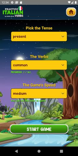 Learn Italian Verbs Game Captura de pantalla 3