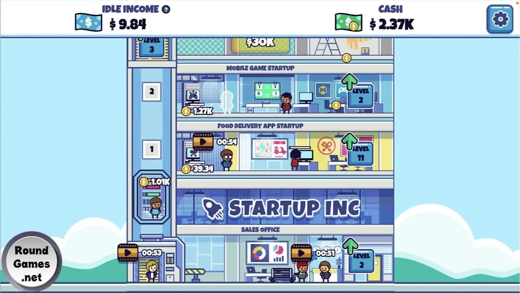 Idle Startup Tycoon ဖန်သားပြင်ဓာတ်ပုံ 0