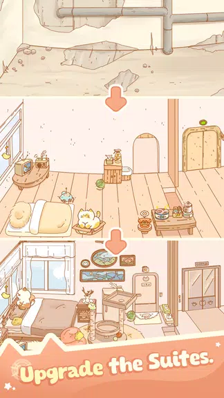 Idle Cat Hotel - Tycoon Games スクリーンショット 2