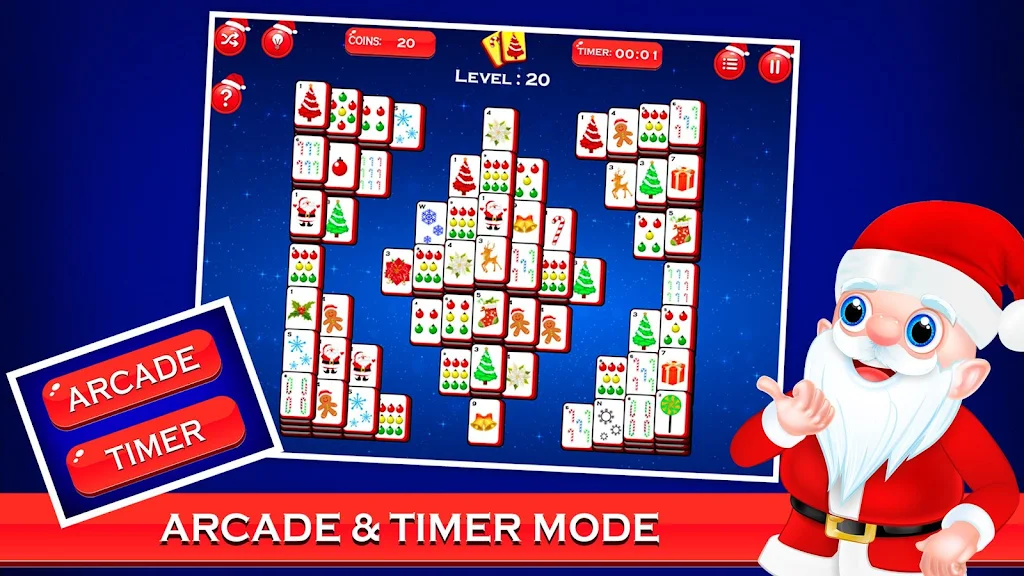 Mahjong Deluxe - Christmas Fun Tangkapan skrin 2