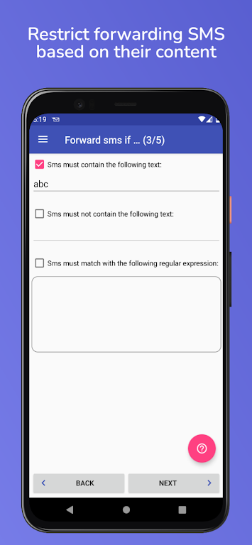 Auto forward SMS to PC / Phone Screenshot 3