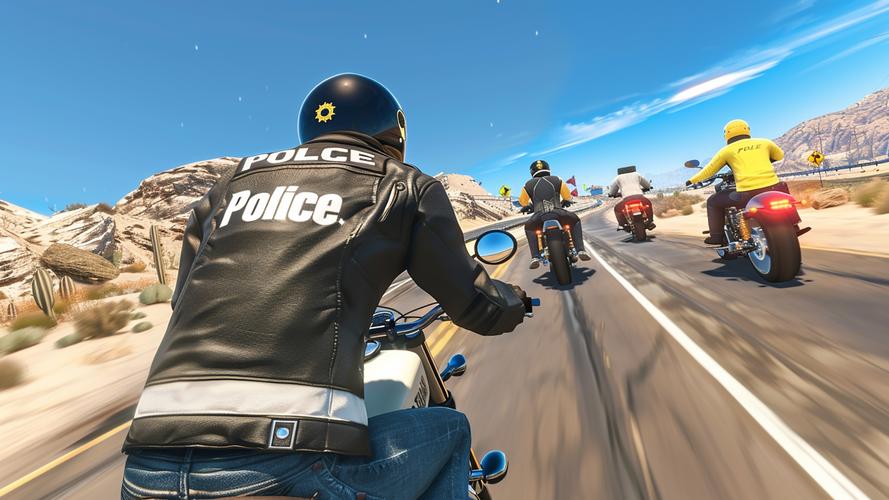 Police Bike Pursuit Highway Capture d'écran 1