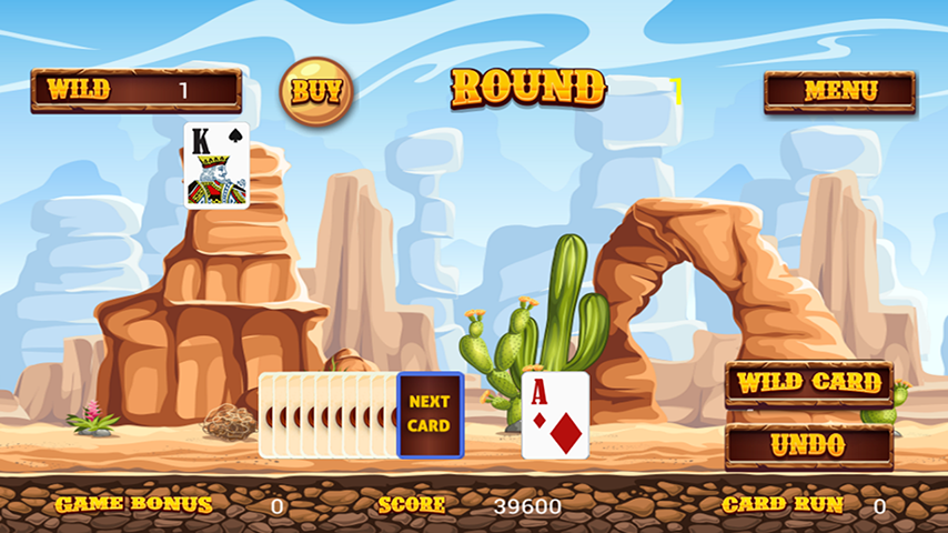 Wild West Tri Peaks Solitaire Tangkapan skrin 1
