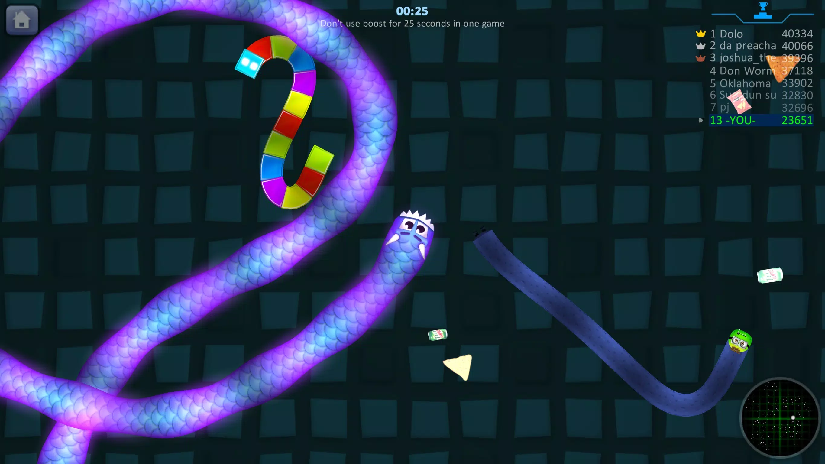 Snake Hunt: Worm io Games Zone ภาพหน้าจอ 0