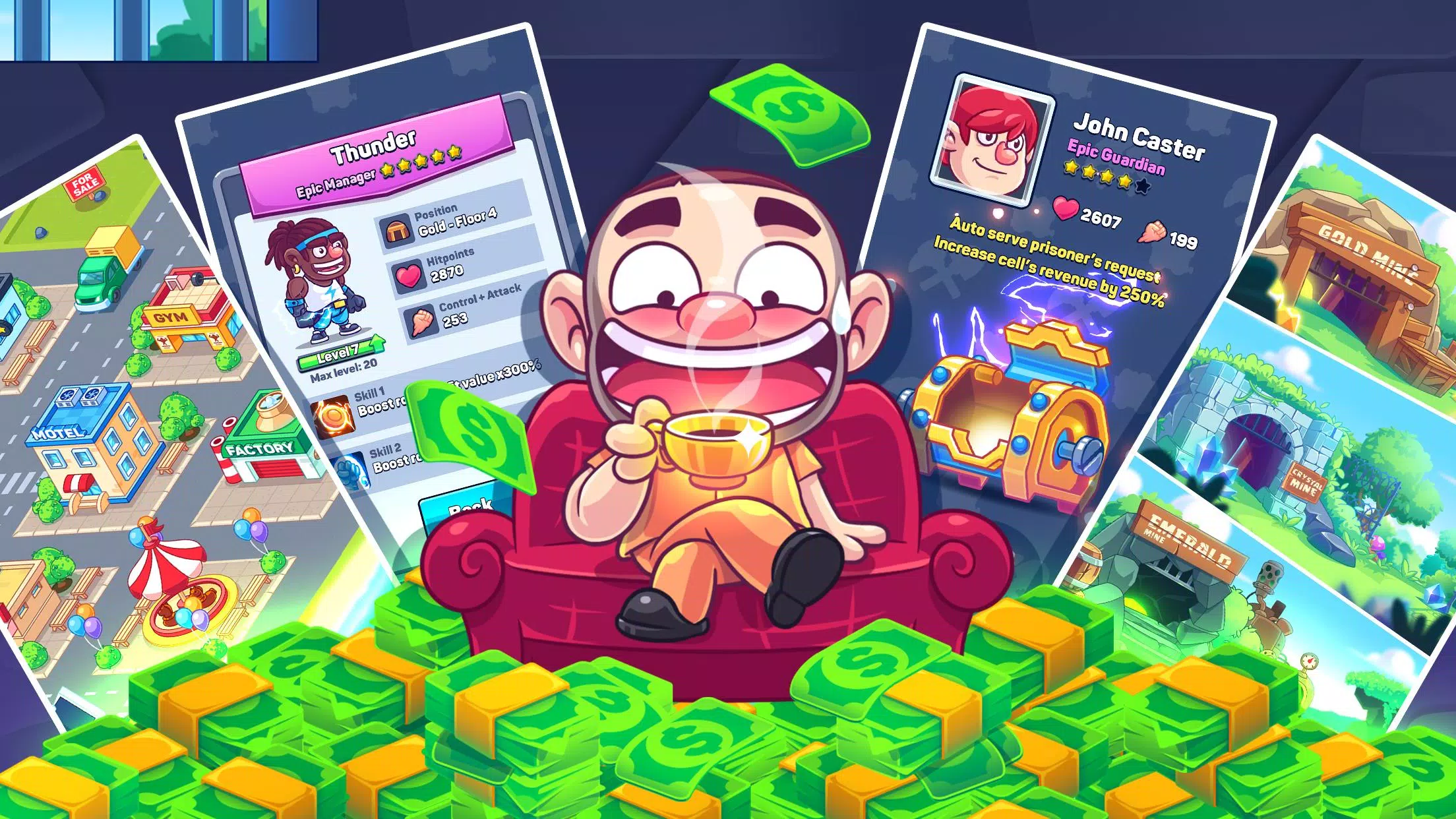 Idle Prisoner  Inc - Mine & Crafting Building Tangkapan skrin 2