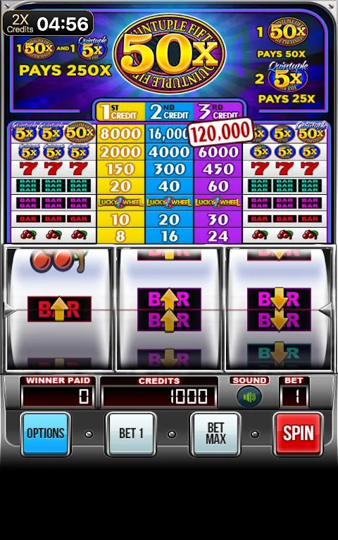 Quintuple 50x Free Slots স্ক্রিনশট 0