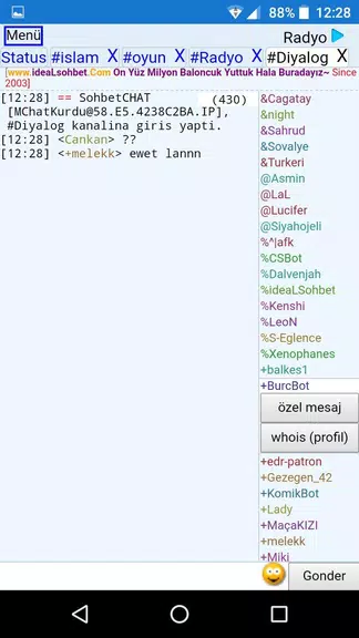 ChatKurdu Mobil Sohbet Tangkapan skrin 1