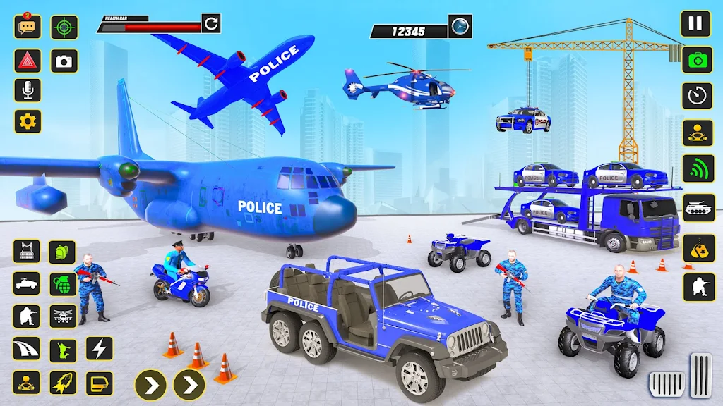 Police Car transporter Game 3D Скриншот 1