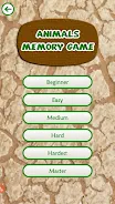 Animals Memory Game 스크린샷 1