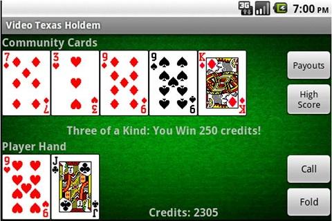 Video Texas Holdem Poker Screenshot 1