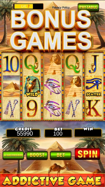 Slot Machine: New Pharaoh Slot - Casino Vegas Feel スクリーンショット 2