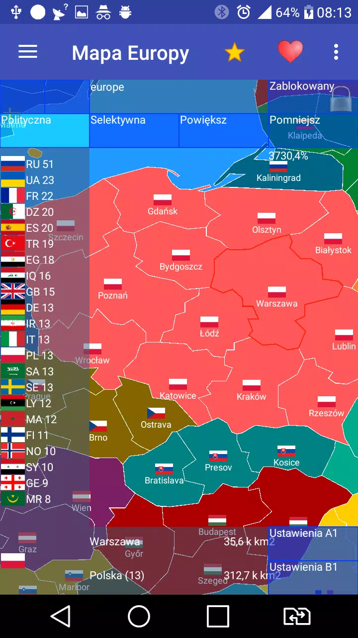 Europe map 스크린샷 0