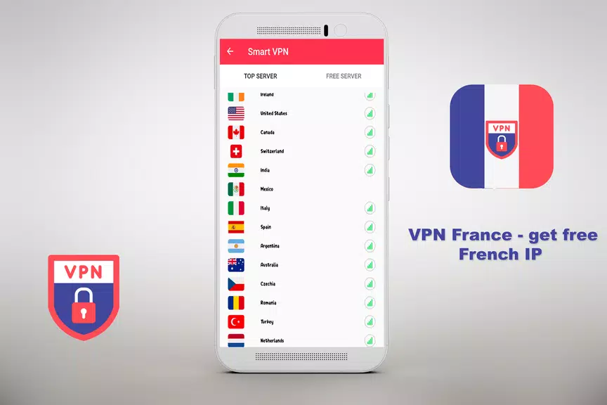 VPN Free - get free French IP Security  ⭐️⭐️⭐️⭐️⭐️ スクリーンショット 1