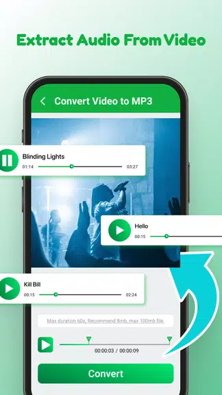 Schermata Video to MP3: Video Converter 1