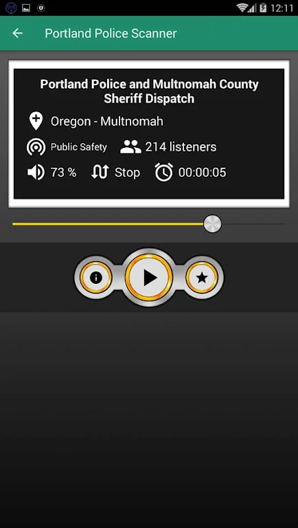 Portland Police Scanner Free Police Scanner App Скриншот 0