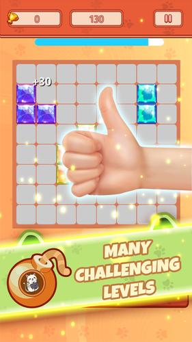 Block Puzzle Jewel Crystal Cat Captura de tela 0
