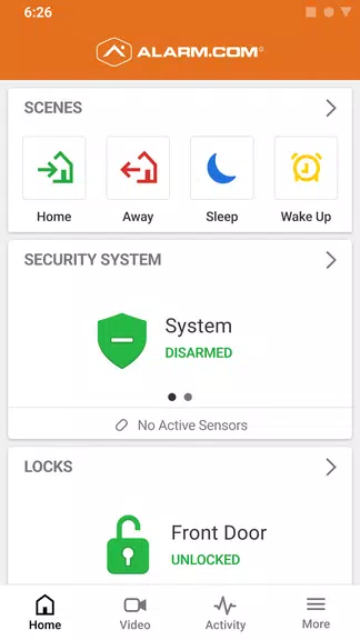 Schermata Alarm.com 0