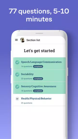 Autism Evaluation Checklist應用截圖第1張