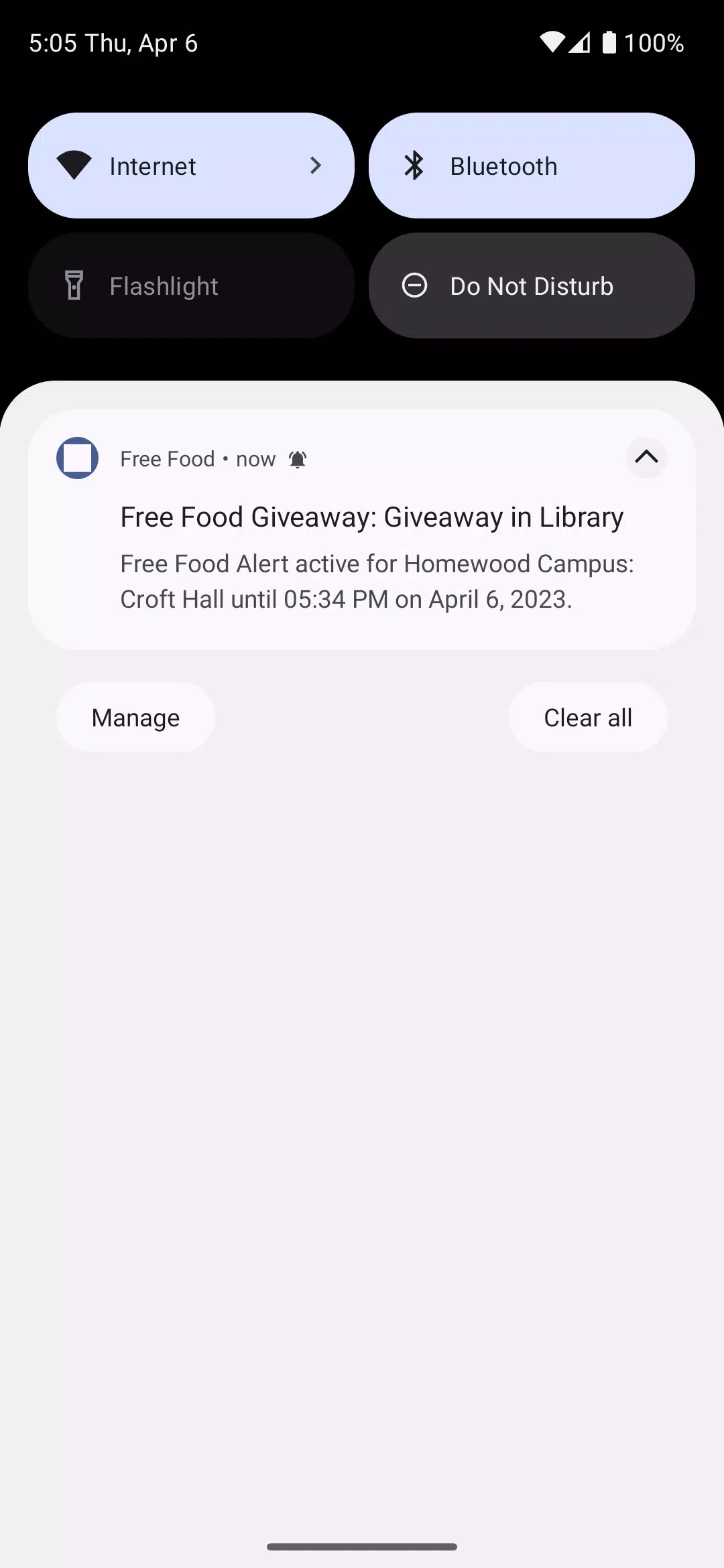 Free Food Alert Zrzut ekranu 2