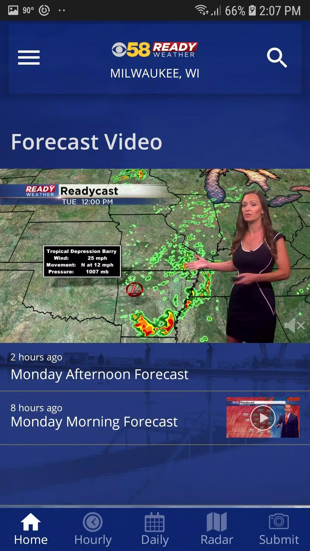 CBS 58 Ready Weather Schermafbeelding 0