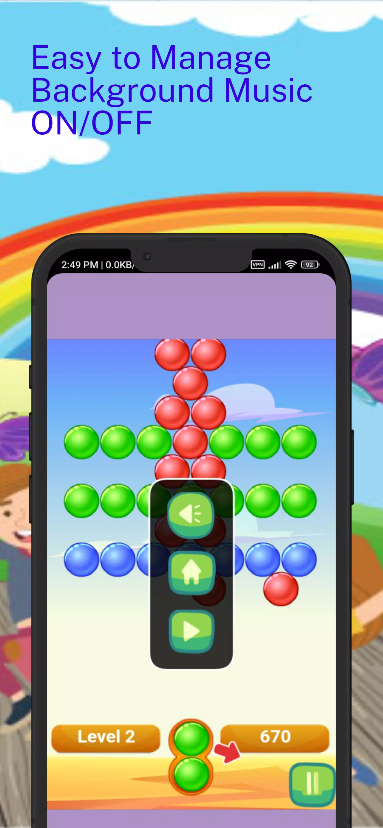 Sky Bubble Shooter : Rainbow ภาพหน้าจอ 3