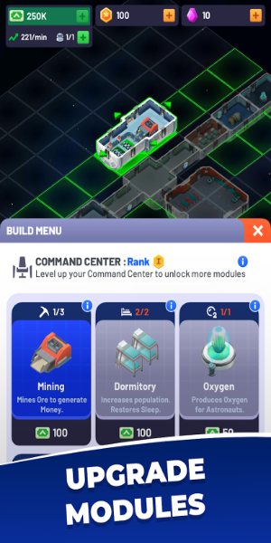 Idle Space Station-Tycoon ภาพหน้าจอ 1