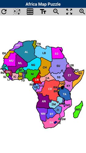 Schermata Africa Map Puzzle 0