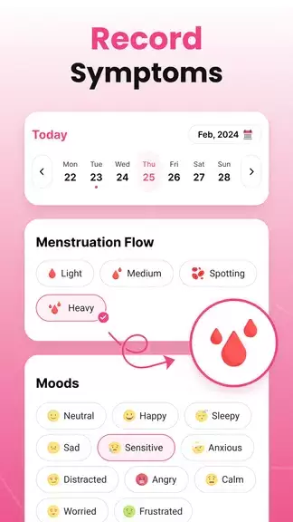 Period Tracker Ovulation Cycle Capture d'écran 2