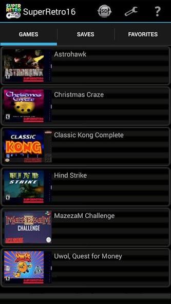 SuperRetro16 (SNES Emulator) Mod Captura de pantalla 1