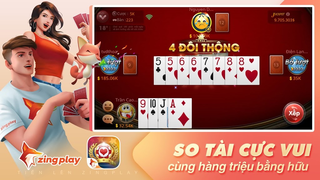 Tiến lên Miền Nam - Tiến Lên - ZingPlay Ekran Görüntüsü 1