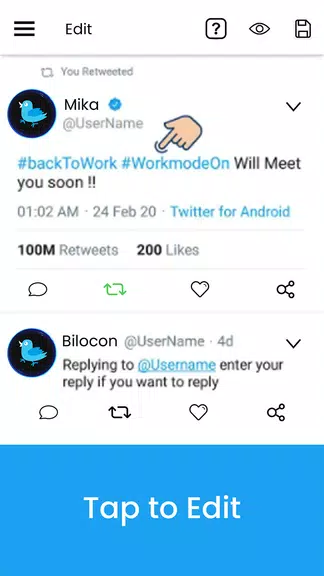 Fake Tweet-Post Creator Captura de tela 1