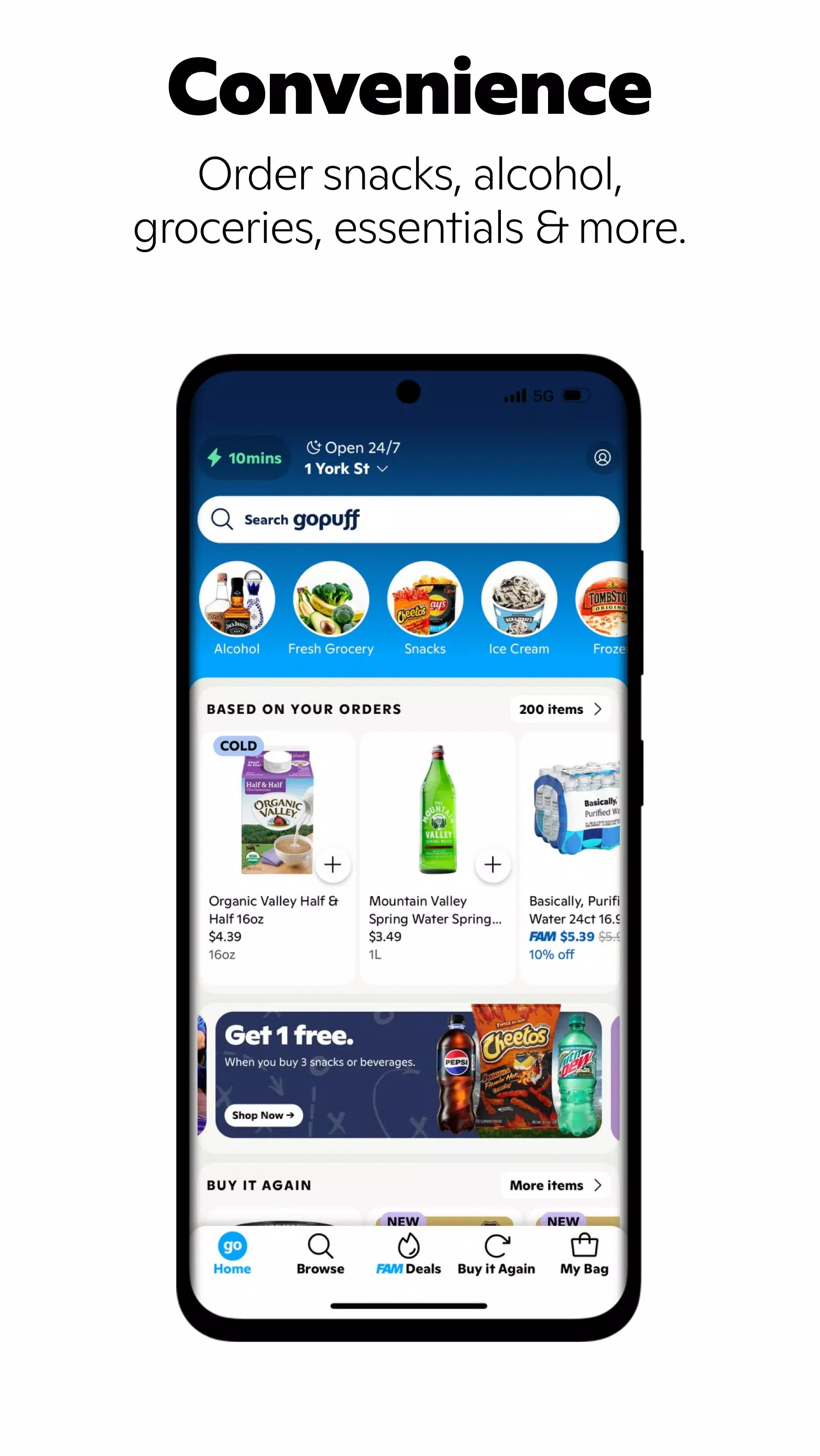 Gopuff—Alcohol & Food Delivery Screenshot 1