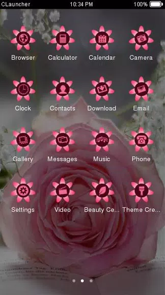 Pretty Pink Rose Theme ภาพหน้าจอ 1