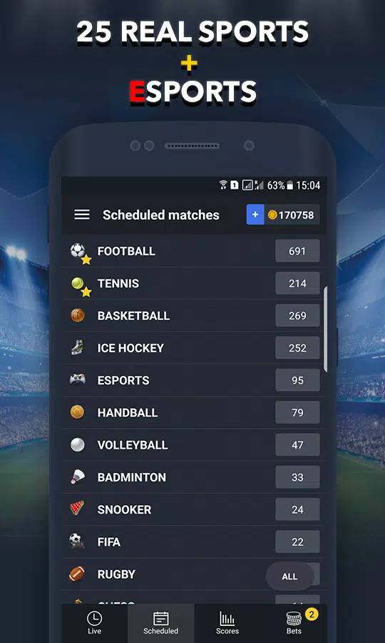 Schermata Sports Betting Game - BET UP 2