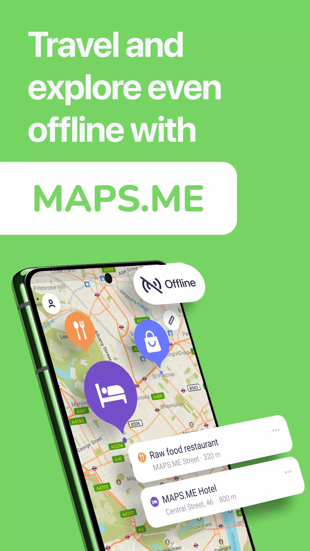 MAPS.ME: 离线地图、旅行指南&导航应用截图第0张