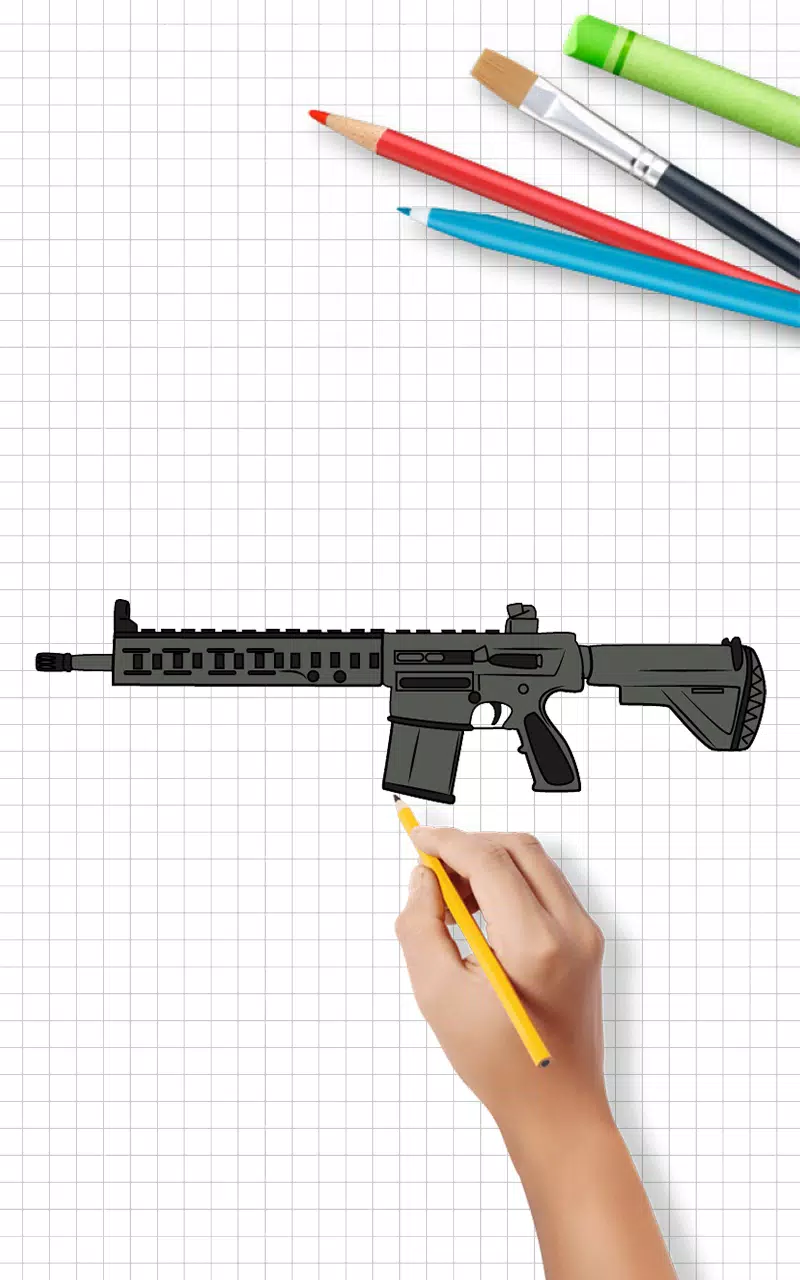 How to draw weapons step by st Screenshot 3