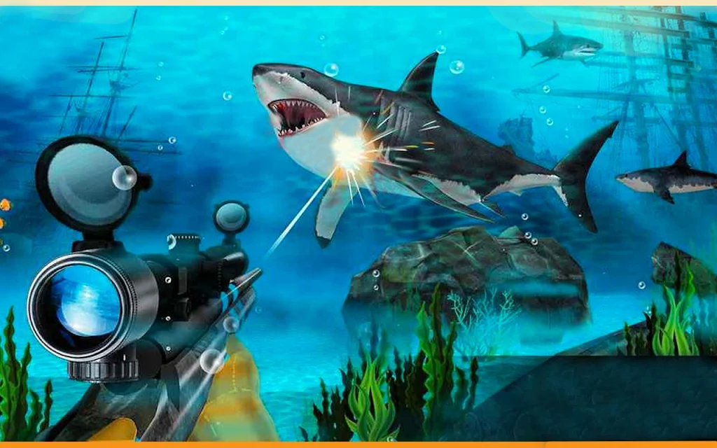 Real Whale Shark Hunting Games Captura de tela 0