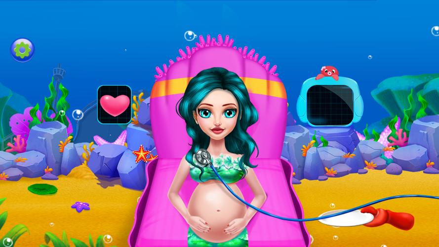 Pregnant Mermaid Mommy Salon Captura de tela 1