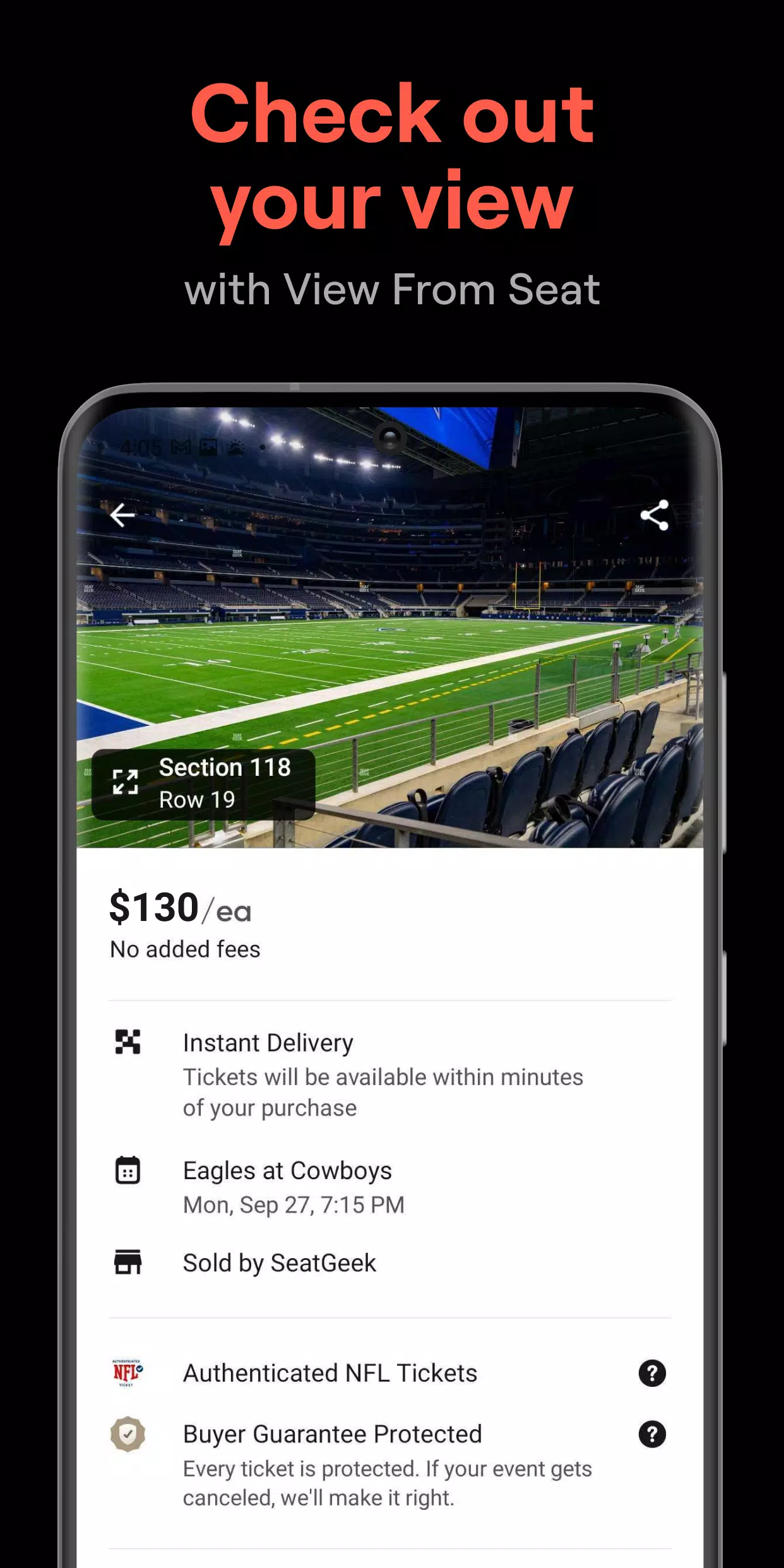 SeatGeek – Tickets to Events Capture d'écran 2