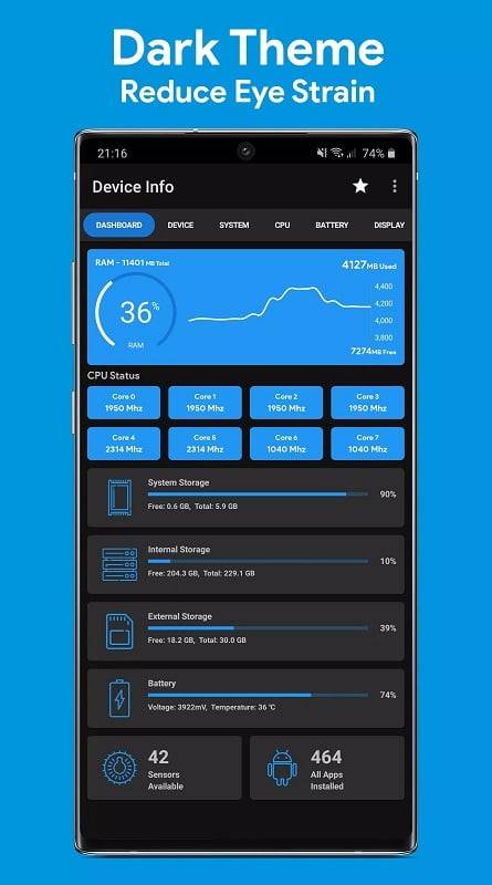 Device Info: System & CPU Info Ekran Görüntüsü 1