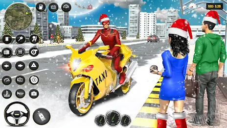 Superhero Bike Taxi: Bike Game Screenshot 0