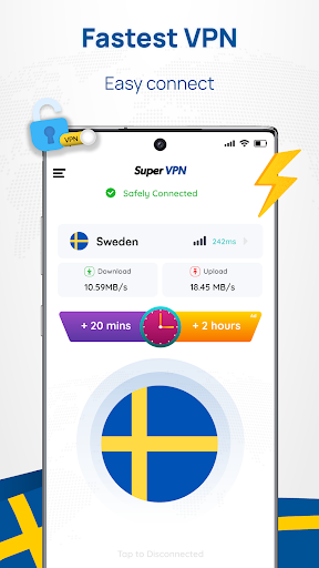 Sweden VPN: Get Sweden IP Скриншот 0