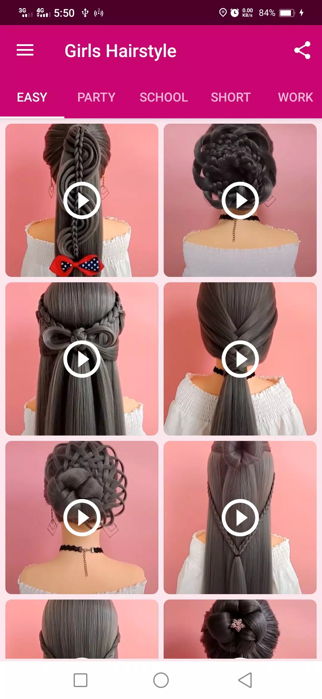 Girls Hairstyle ဖန်သားပြင်ဓာတ်ပုံ 0